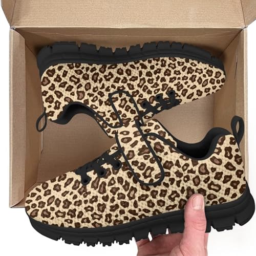 Kids Sneakers for Boys Girls Running Tennis Shoes Lightweight Breathable Sport Athletic Leopard Pattern2