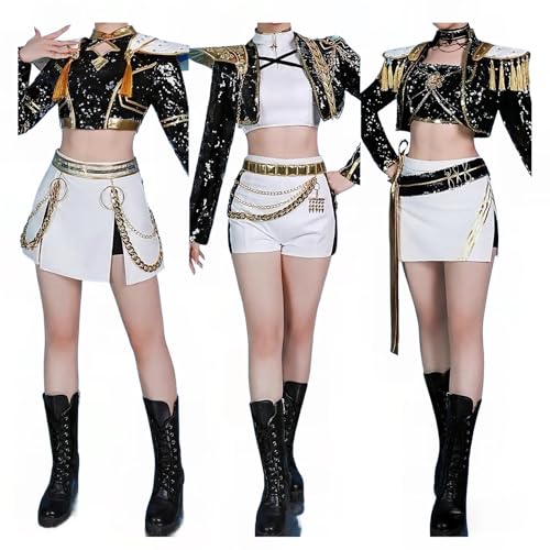 Rumi Zoey Mira Costume Cosplay Golden Costume Wigs for Women Whit...