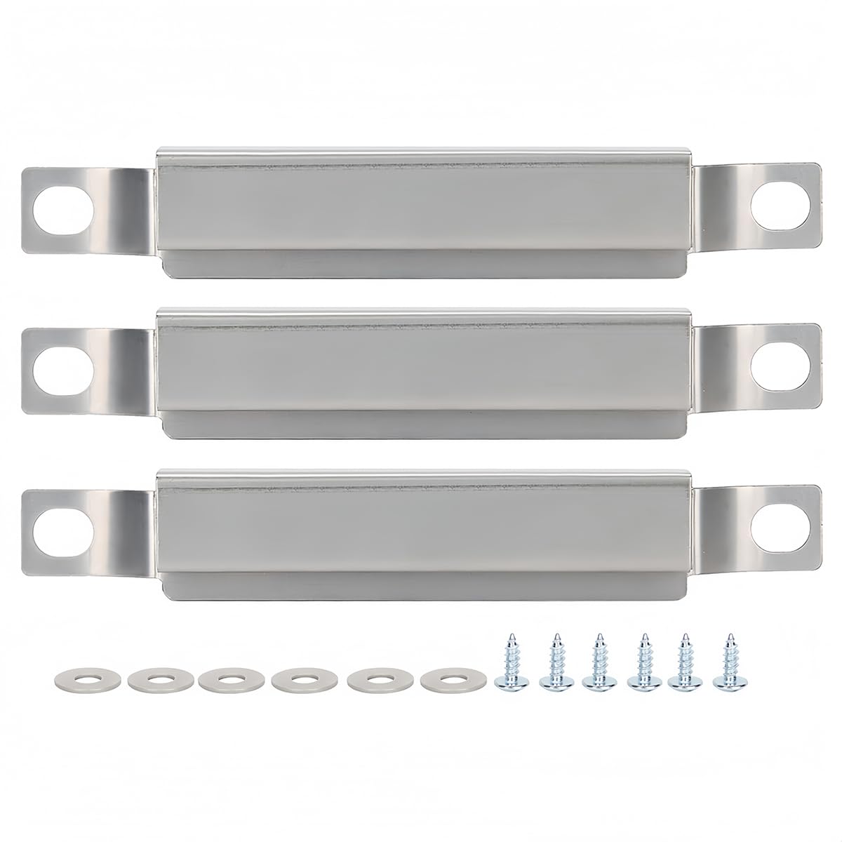 ACOLY 3 Pcs 127-220mm Crossover Burner Adjustable Crossover Tube BBQ Stainless Steel Flame Bridge for Barbecue Accessories(with Screws)
