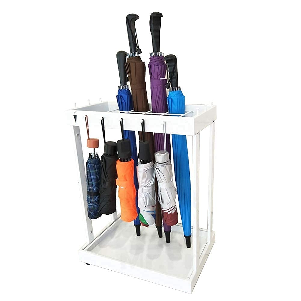 Porte-parapluie design blanc pour une entrée de maison accueillante