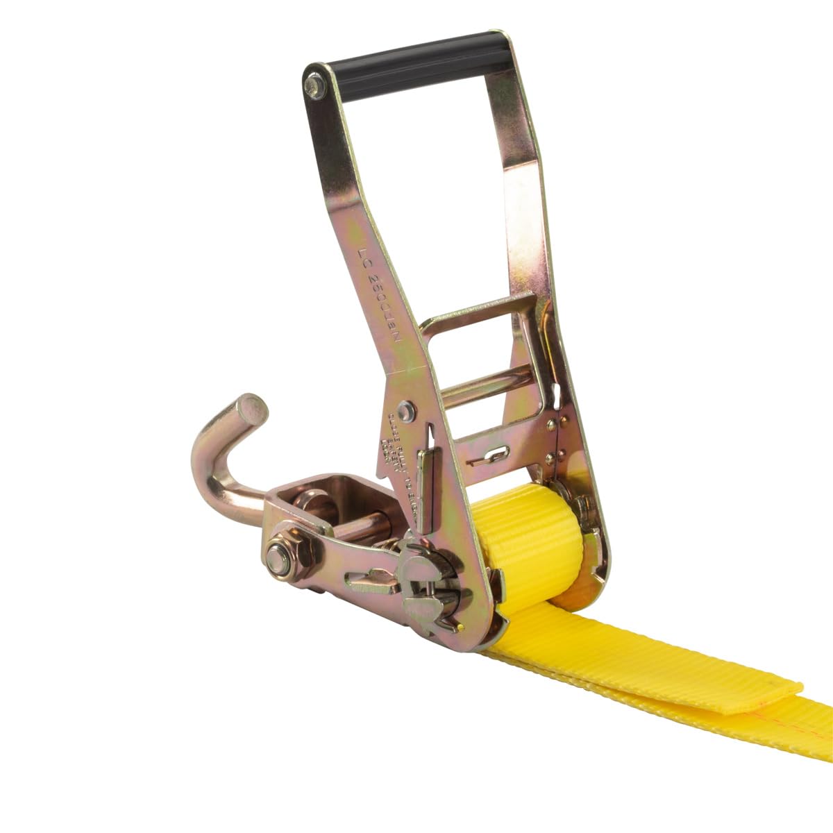 STAHLWERK TRS-50 ST Lot de 2 Sangles à Cliquet pour Pneu 3 m x 50 mm 2,250 kg - Sangle d'Arrimage et de Transport