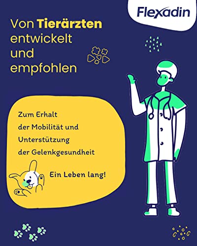FLEXADIN® Adult Dog| Für gesunde Gelenke von Erwachsenen Hunden| mit Nicht denaturiertem Kollagen Typ II – 2 Monatspackung