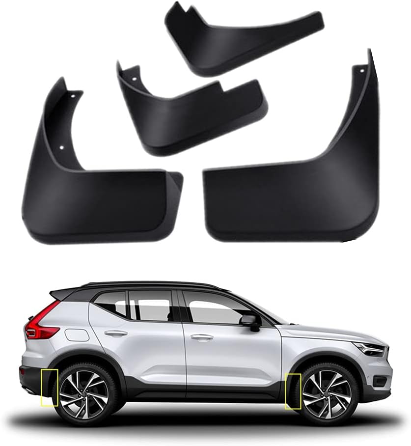 Mud Flaps Kit for Volvo XC40 2019-2023 Mud Splash Guard Front and Rear 4-PC Set by