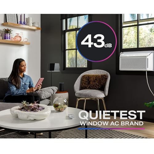 Image of GE Profile Ultra Quiet Window Air Conditioner 8,200 BTU, WiFi Enabled, Ideal for Medium Rooms, Easy Installation with Included Kit, 8K Window AC Unit, White
