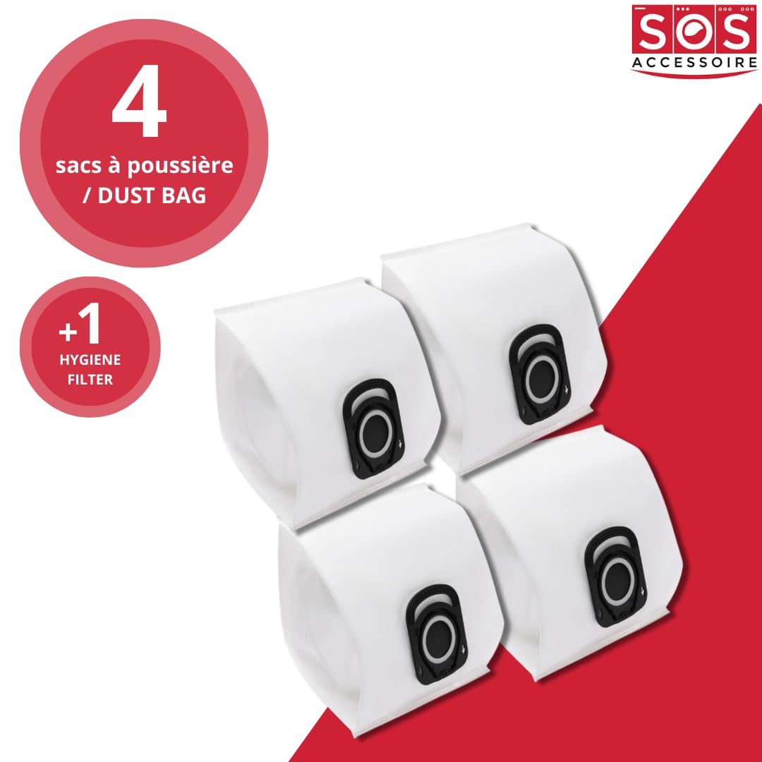 Lote de 6 bolsas para aspiradora + 1 microfiltro | Bolsa aspiradora Rowenta Silence Force | Equivalet to Rowenta ZR003901 | Compatible con aspiradoras trineos Rowenta & Moulinex | Filtro aspirador (7)