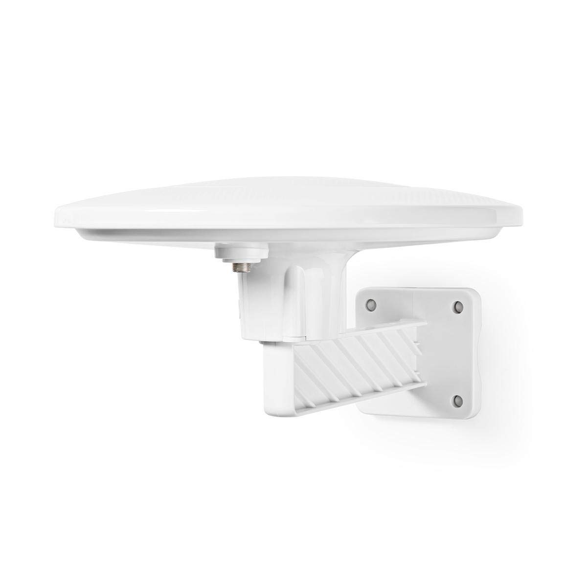 NEDIS - Antenna HDTV - Guadagno 46dB - FM/VHF/UHF - Portata 50 km - per esterni - Bianco ANOR5003BK700, compatta