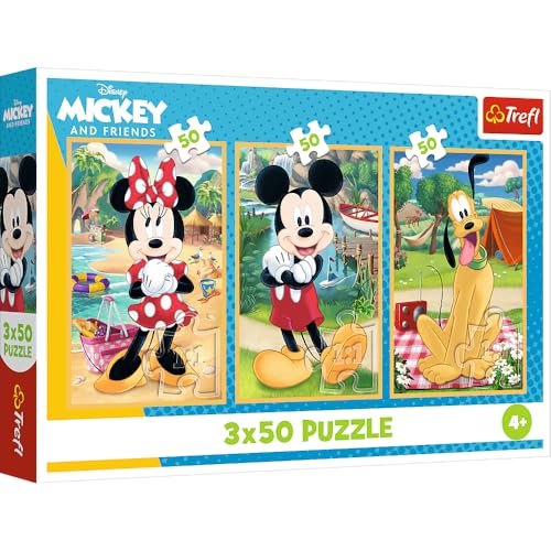 Trefl 3-in-1 Puzzle: Fireman Sam, The Fire Station Team - 3 x 50 Pieces, 3 Puzzle Set for Children from 4 Years