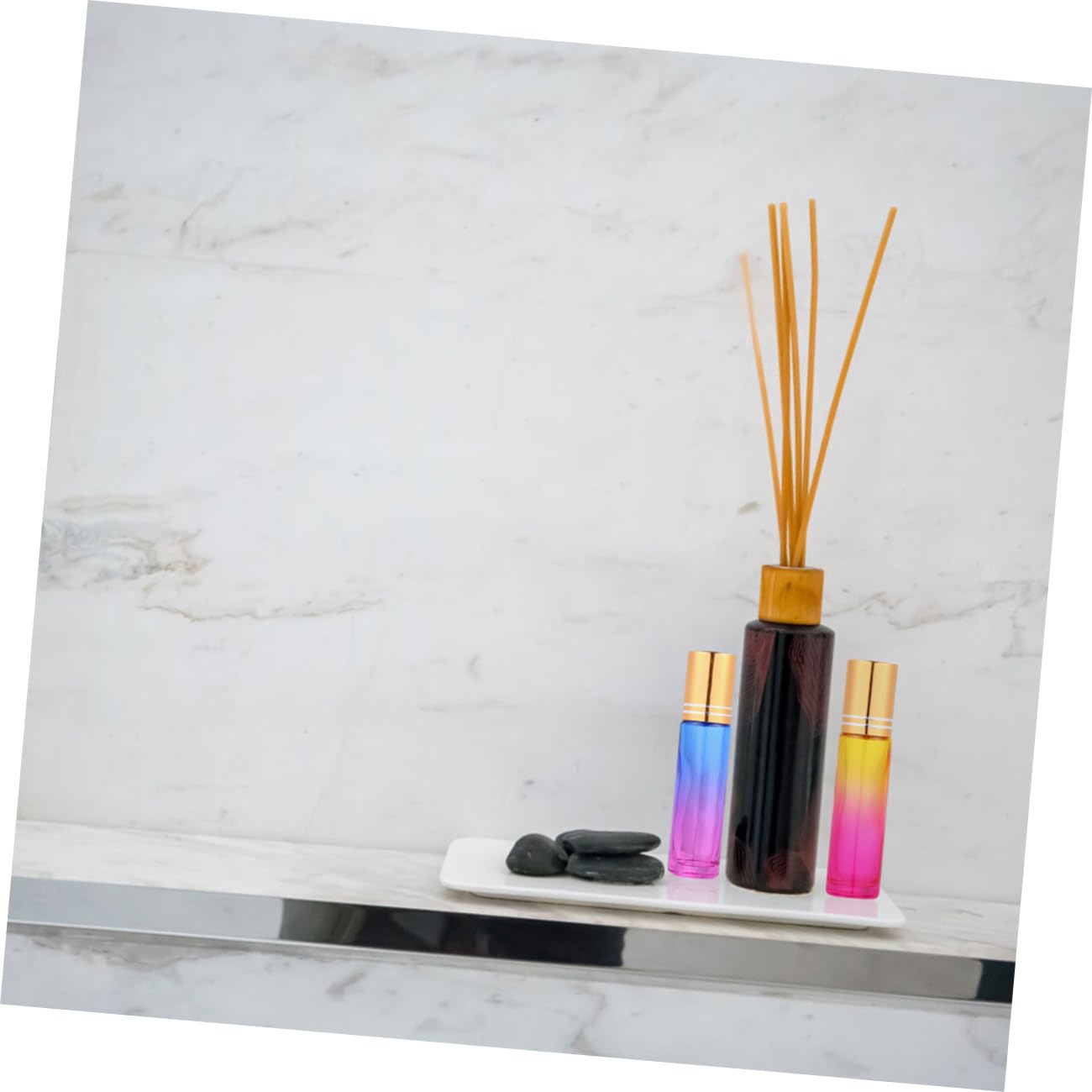 Boccette Roll-on in Vetro da 10ml, 20 Pezzi, Ricaricabili | Profumi e Oli da Massaggio, Facili da Riempire, Piccole e Portatili, per Viaggio e Cura Quotidiana Colore Casuale