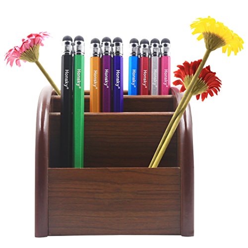 Honsky Cell Phone Stylus, Tablet Stylus for Touch Screens: Universal Slim Long Metal Pencil-Like Stylist Pens, Tablet Pen, Touchscreen Stylus Pen - Blue, Hot Pink, Green - Six Sided, 3 Packs