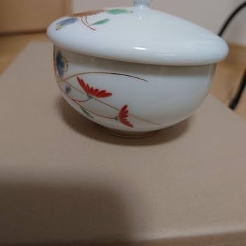 1974 深川製磁　菊　鳥　蓋物　未使用 深川製磁 菊小鳥 春型汲出揃 花 鳥 蓋付湯呑み ゴールド 深川製