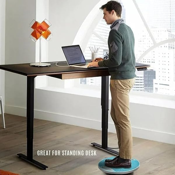 YES4ALL Wobble Balance Board/Core Board – 16.34 inch Round for Standing Desk, Core Training, Home Gym Workout (Hex Design) by Yes4All - Image 2