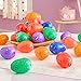 JOYIN 72 Pcs Plastic Iridescent Printed Bright Easter Eggs 3.15