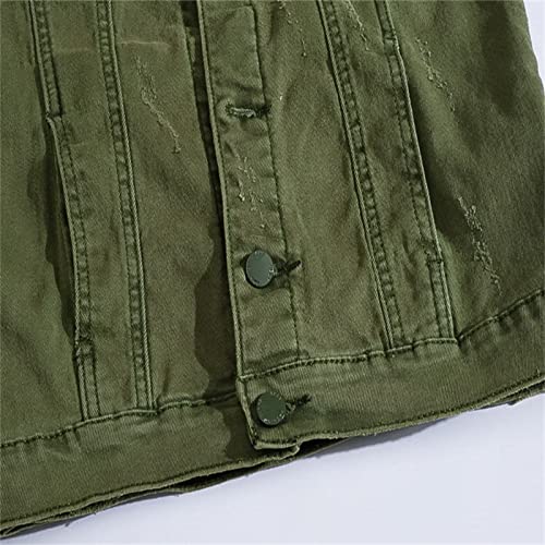 Chaleco vaquero para hombre sin mangas con diseño retro informal tipo denim 5