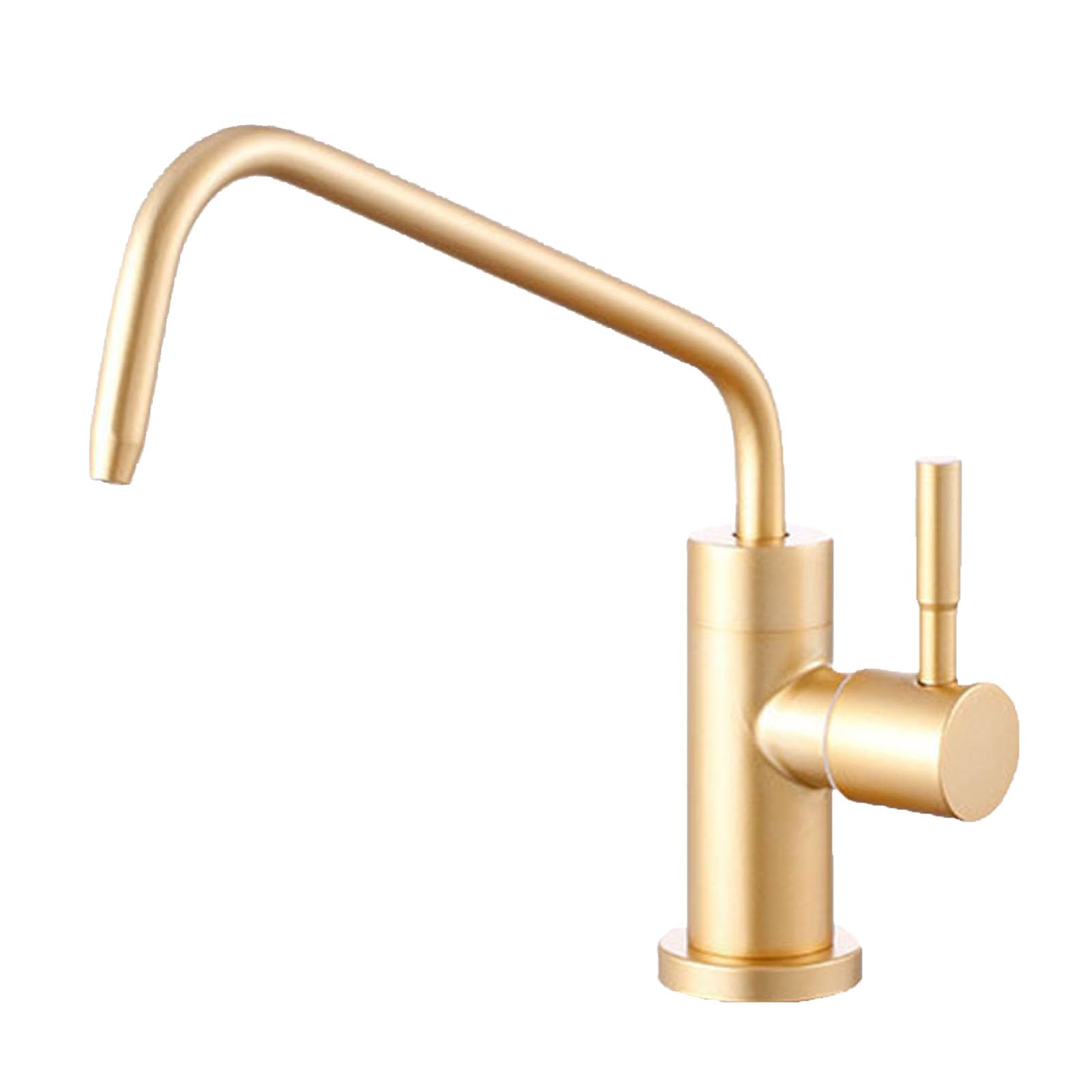 Rubinetto Depuratore Acqua Rubinetto del Filtro dell'Acqua Senza Piombo Rubinetto Cucina 360° Ruotare Stainless Steel 1/4 ",Oro