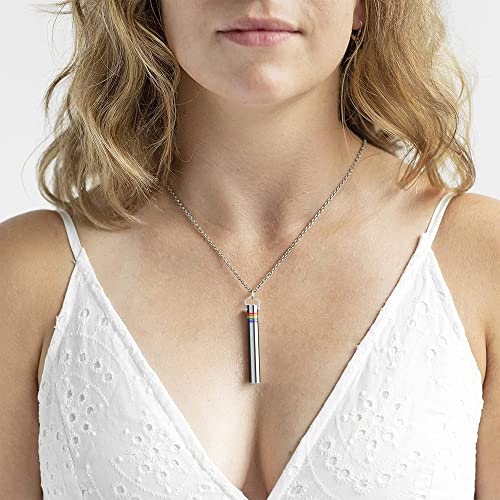 Flō Stress Relief Mindful Necklace | Breathing Necklace Meditation With Chain | Breathing Necklace Tool | Pride Edition #TOP7