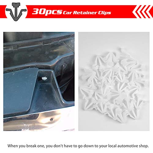 Image of OTUAYAUTO 30Pcs 76882-0M060 White Grille Clips - Replacement for Nissan Titan Altima Frontier Pathfinder Xterra 240SX NV, Infiniti FX35 FX45 G35 M35 M45 Q45 Pickup Front Grille Clips