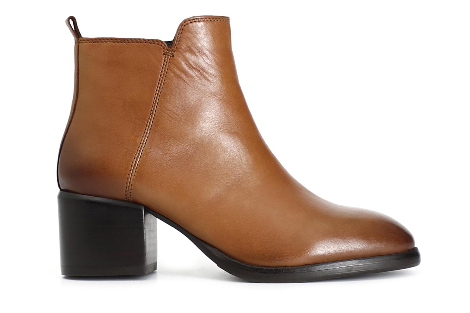 CAFèNOIR - Tronchetto Donna in Pelle Filoforma, Stivaletto con Tacco Medio e Punta Arrotondata, Scarpa Elegante con Cerniera Interna, Calzata Daily Style