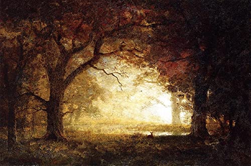 Cuadro en lienzo del amanecer de Bierstadt para decorar tu dormitorio con elegancia