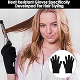 Sztqqing 2-Pack Heat Resistant Hair Styling Gloves – Heat Proof for Curling Iron, Hair Straightener & Flat Iron – One Size Fits All, Stretchable & Reusable Heat Protection Gloves - Image 5