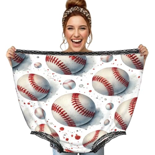 Culotte surdimensionnée motif boules de baseball noir pour éliminer l'inconfort des vêtements serrés