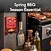 Spring Grilling Food Temperature Magnet – Meat Temp Guide for BBQ, Cookouts, Smoker & Kitchen – Food Safety Chart – USA Made