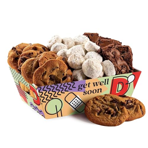 David’s Cookies Get Well Soon Cookie Gift Basket - Deliciously Flavored Cookies - Gourmet Thin Crispy Cookies, Butter Pecan Meltaways, and Choco Chip & Pure Butter Shortbread Cookies - Get Well Soon Small Crate image 5