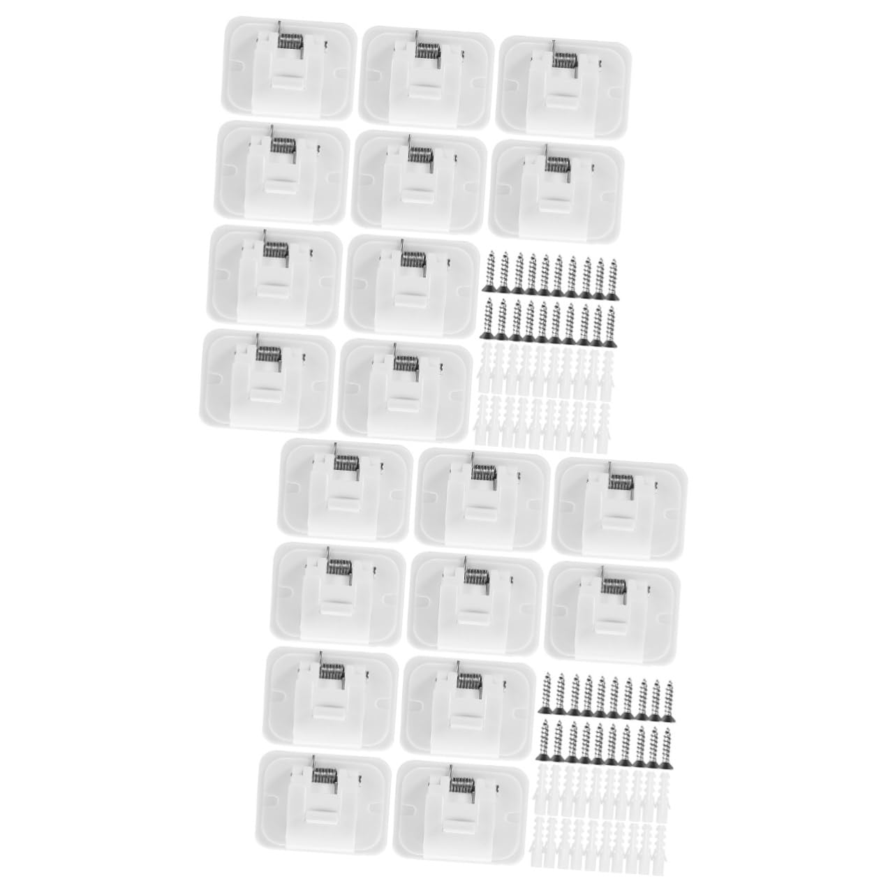 VOSAREA 20pezzi Pz Supporti Adesivi per Bastoni da Brackets Fissaggio per Parete Facili da Installare su Superfici Lisce Resistente e Rigido per Tende Interne e Arredamento Domestico