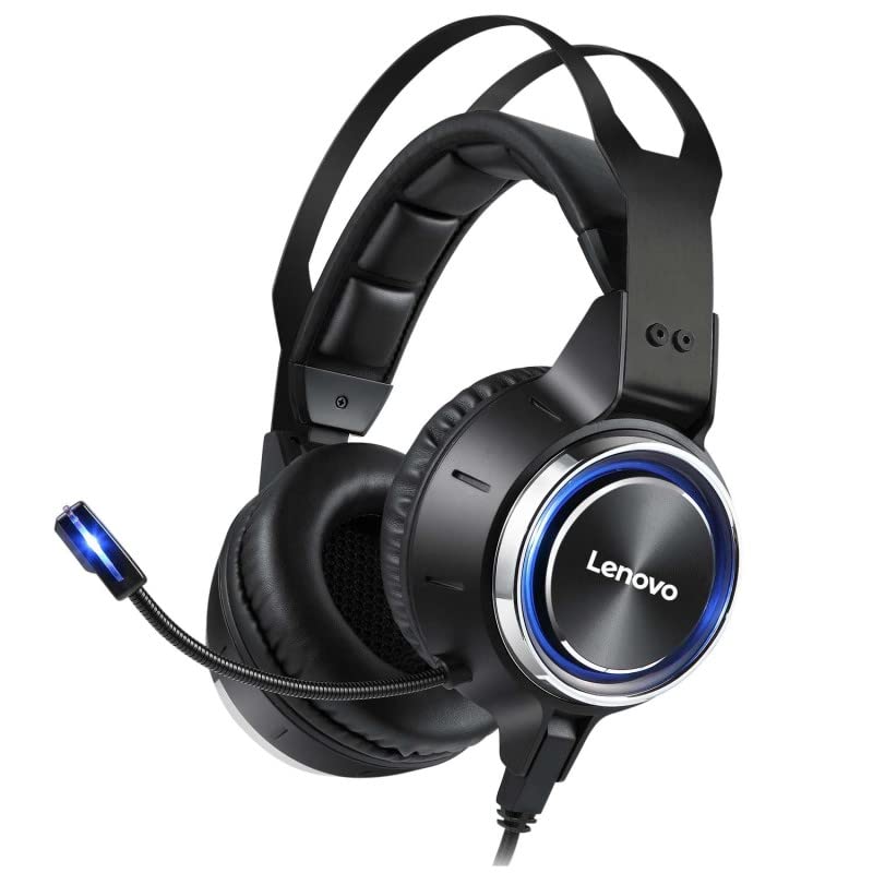 Słuchawki do gier Lenovo HS25 3D Stereo 7.1, redukcja szumów, z regulowanym mikrofonem i efektem LED RGB