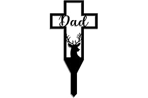 Dancenser Cemetery Memorial Cross Stake Metal Cross Garden Stake Graves Cemetery Decorations...