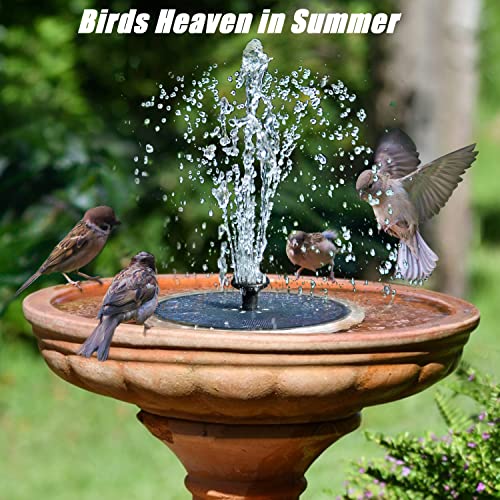 Szmp Solar Fountain, 4W Solar Powered Bird Bath Fountains With 4000 Battery, Color Led Lights, Outdoor Water Feature Solar Fountain Pump With 7 Nozzle And 4 Fixers For Garden, Patio, Pond, And Pool #TOP2