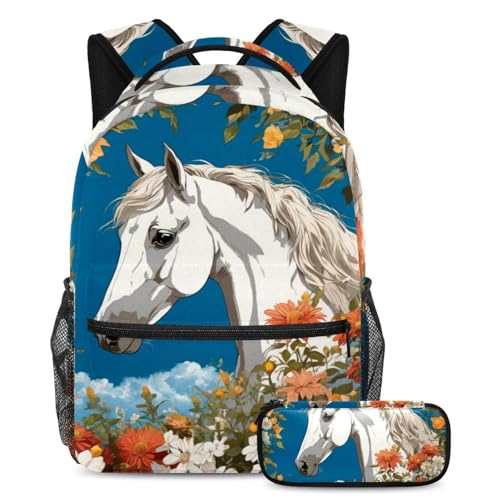 Cartables pour enfants multicolores avec motif fleur et sac à livres