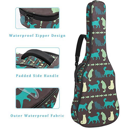 Housse de transport étanche pour guitare avec bandoulière réglable Motif fleurs de cerisier roses, Multicolore 08, 42… - Les Beatles, Paul McCartney, John Lennon, RIngo Starr, George Harrison Housse de transport étanche pour guitare avec bandoulière réglable Motif fleurs de cerisier roses, Multicolore 08, 42… – Image 5
