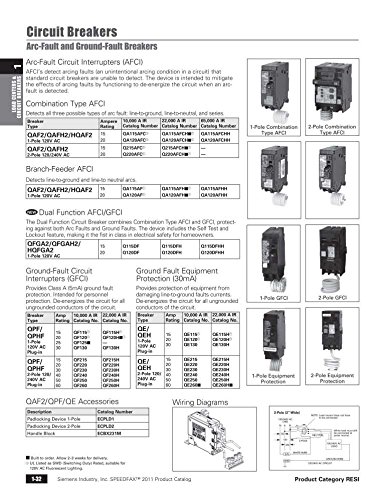 Siemens QA120AFC 20-Amp Single Pole 120-Volt Plug-On Combination Afci Breaker thumb #3