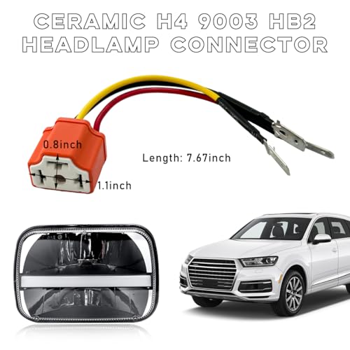 Povtii POVTII-1961CH 2Pcs Ceramic H4 9003 Hb2 Wiring Harness Headlight Socket thumb #1
