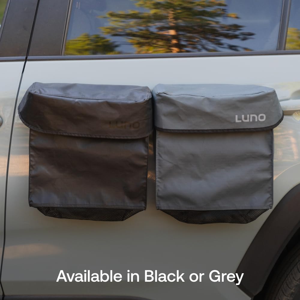 Luno - Bolsa de Almacenamiento magnética para Equipos y Zapatos, Resistente al Agua, fijación magnética, Fondo de Malla de Secado rápido | Instalación rápida y fácil | Ideal para Calzado, Negro