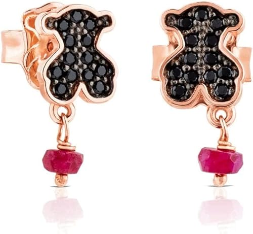 Pendientes Motivo Plata Vermeil Rosa