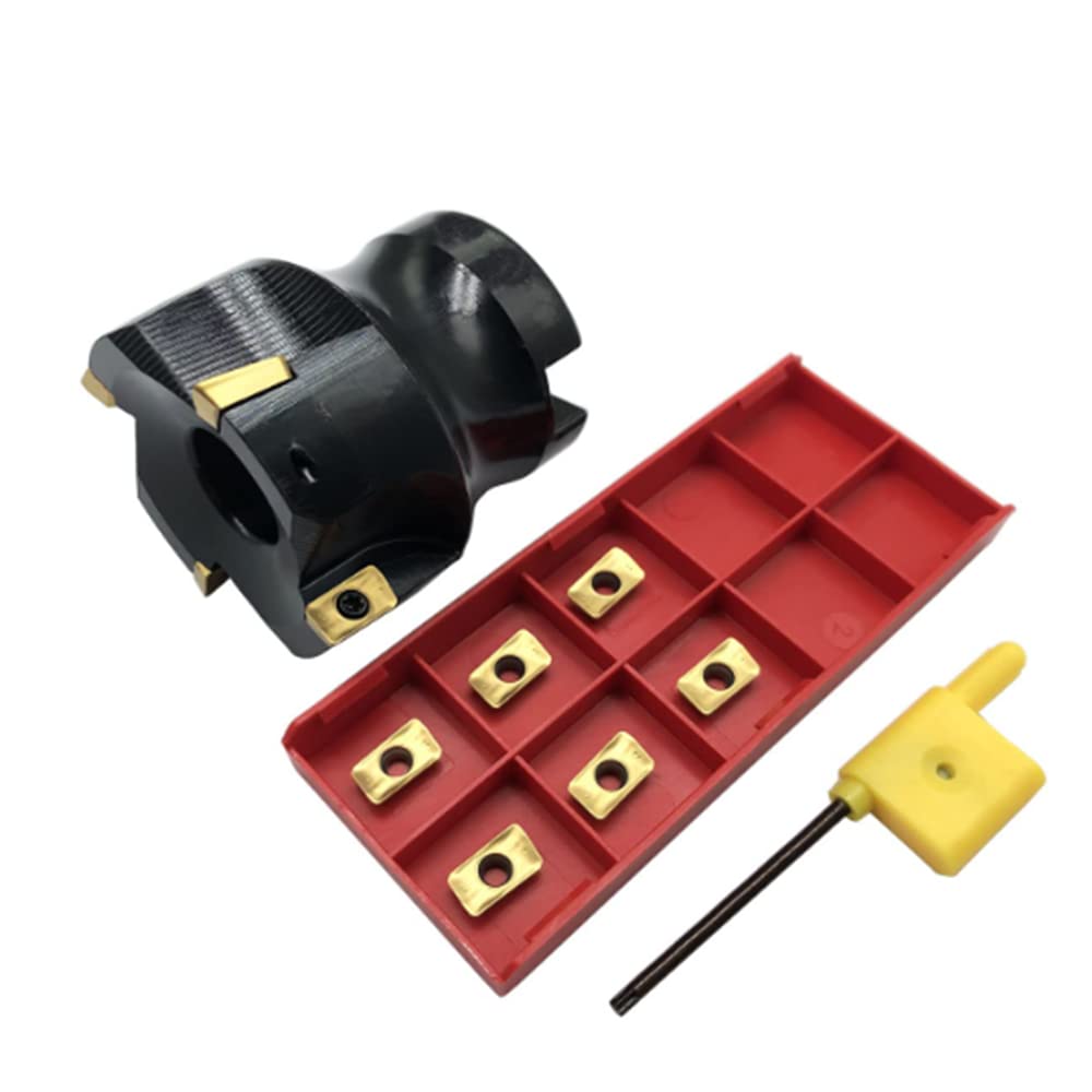 GBJ Face Mill 300R 63-22-4T End Milling Shell Cutter APMT1135 PDER Carbide Inserts for FMB22 Shank Face Milling Arbor (300R 63-22-4T + CAT40-FMB22-60L+ 10Pcs APMT1135PDER)