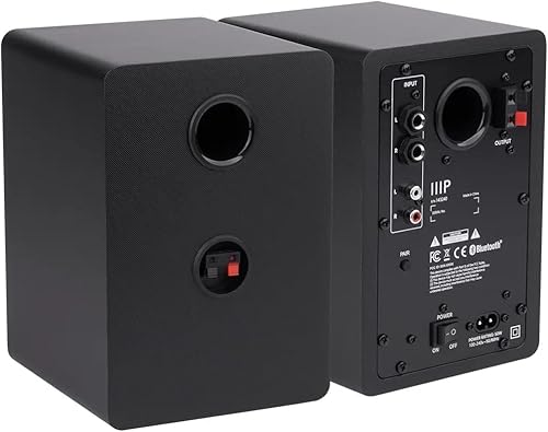 Miniatura 2 de Monoprice DT-3BT - Altavoces multimedia de 50 vatios con Bluetooth, para el hogar, oficina, juegos o entretenimiento, color negro