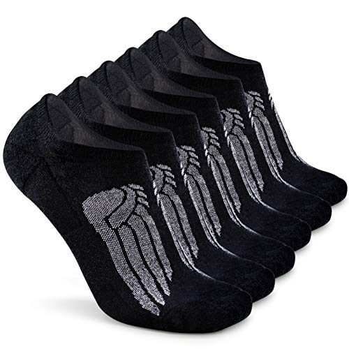 Image of Busy Socks No Show Merino Wool Athletic Running Socks for Men Women,Low Cut Thin Soft Sport Wool Socks with Non-Slip Grips