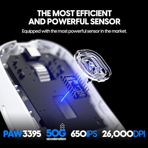 Image of Pulsar Gaming Gears - X2A eS Wireless Gaming Mouse, Limited Edition, Ambidextrous, Optical Switch, OLED Display, Driverless, PAW3395 Sensor, 100H Battery, 4K dongle Included (Medium, White)