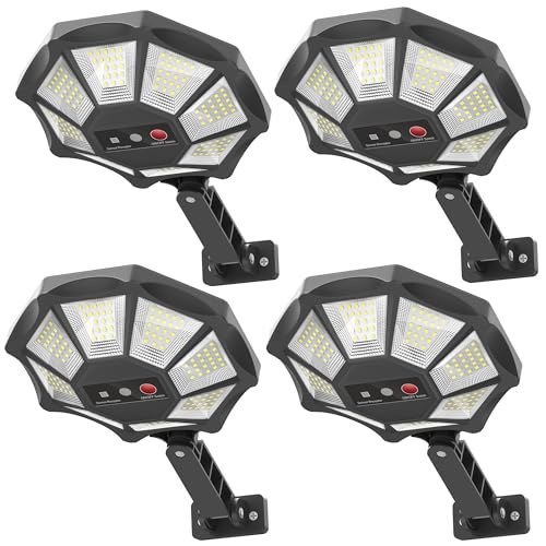 Solar Lights Outdoor 168LED Dusk to Dawn Flood Light (4 Pack)