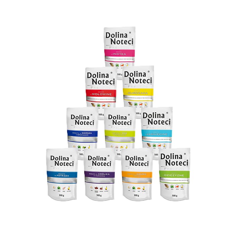 DOLINA NOTECI PREMIUM Mokra karma dla psa mix smaków zestaw 10 x 500 g