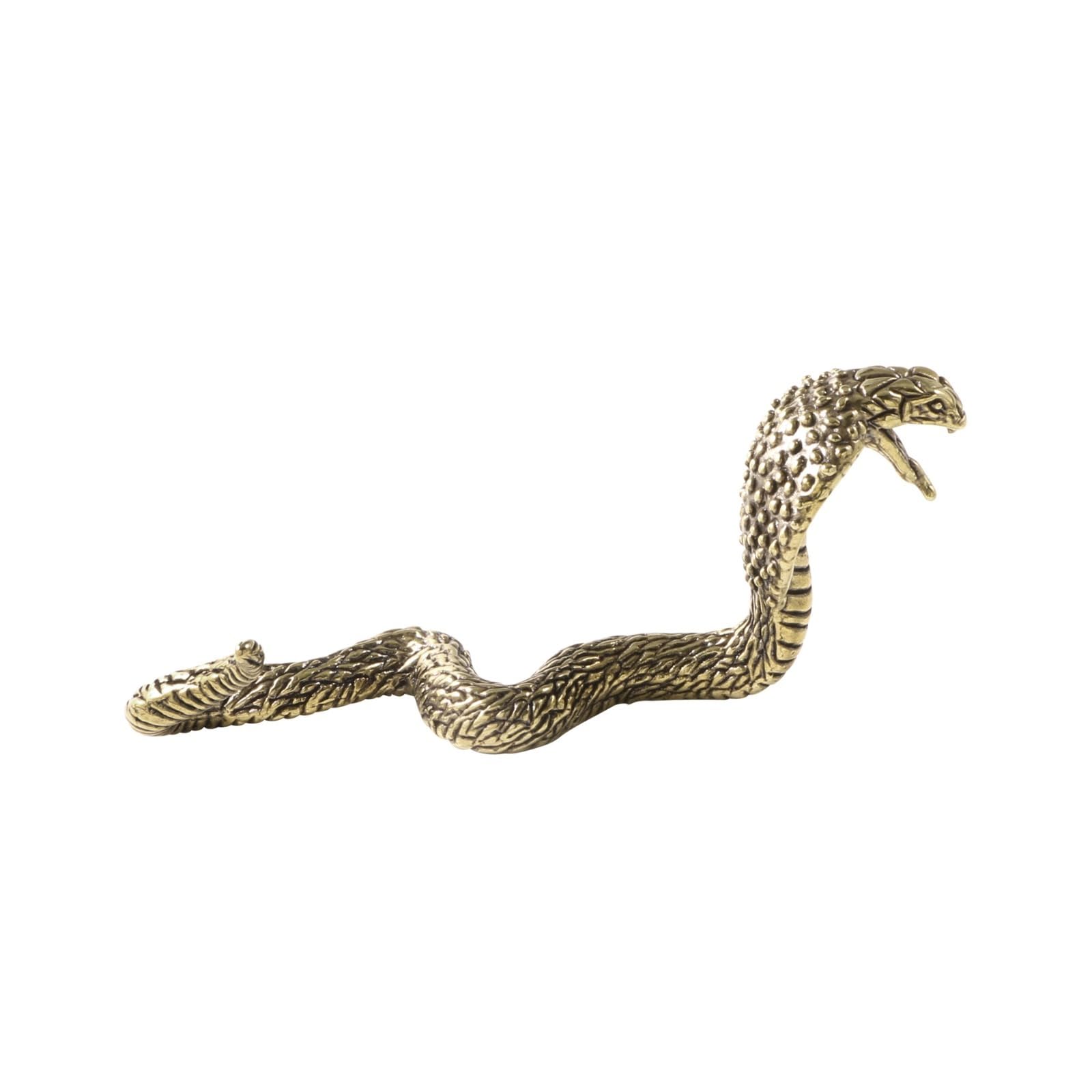 NGDFGR Brass Snake Figurines,Metal Animal Reticulated Python Miniature Statue Cobra Sculpture Desktop Ornament Home Bonsai Micro Landscape Decor Accessories