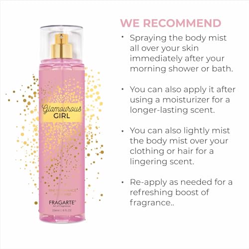 Image of GLAMOUROUS GIRL Body Mist Spray Long Lasting Womens Perfume ORIENTAL WOODY Fragrance 236ml
