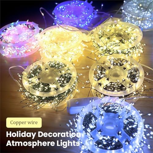 Cadena de Luces LED en Cobre 10 pies 800 luces cálidas miniatura 2