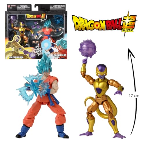 Bandai - Dragon Ball Super - Figurines Dragon Stars 17cm - Battle Pack - Golden Freezer vs Super Saiyan Blue Goku - Licence Officielle Dragon Ball - Pack de 2 figurines - Jouet Enfant 4 ans et + 37169