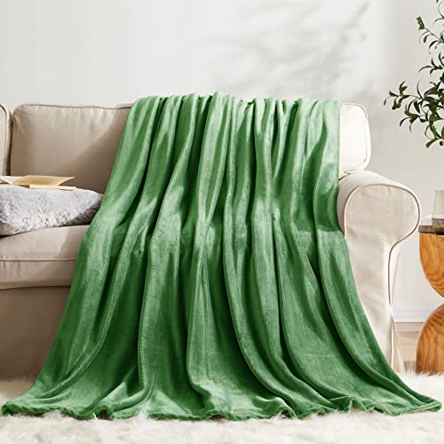 Image of KMUSET Fleece Blanket Throw Size Emerald Lightweight Super Soft Cozy Luxury Bed Blanket Microfiber