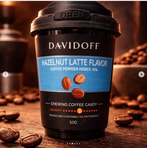 Image of Davidoff Chewing Coffee Candy Hazzel Latte Flavour 50g