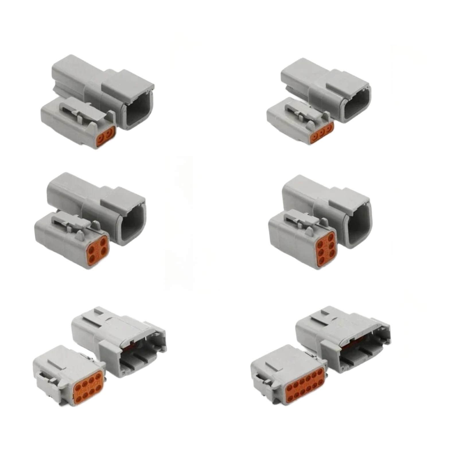 Kit de conectores DTM/DT/DTP/D13 automotriz de 2 polos con 5 unidades 2P