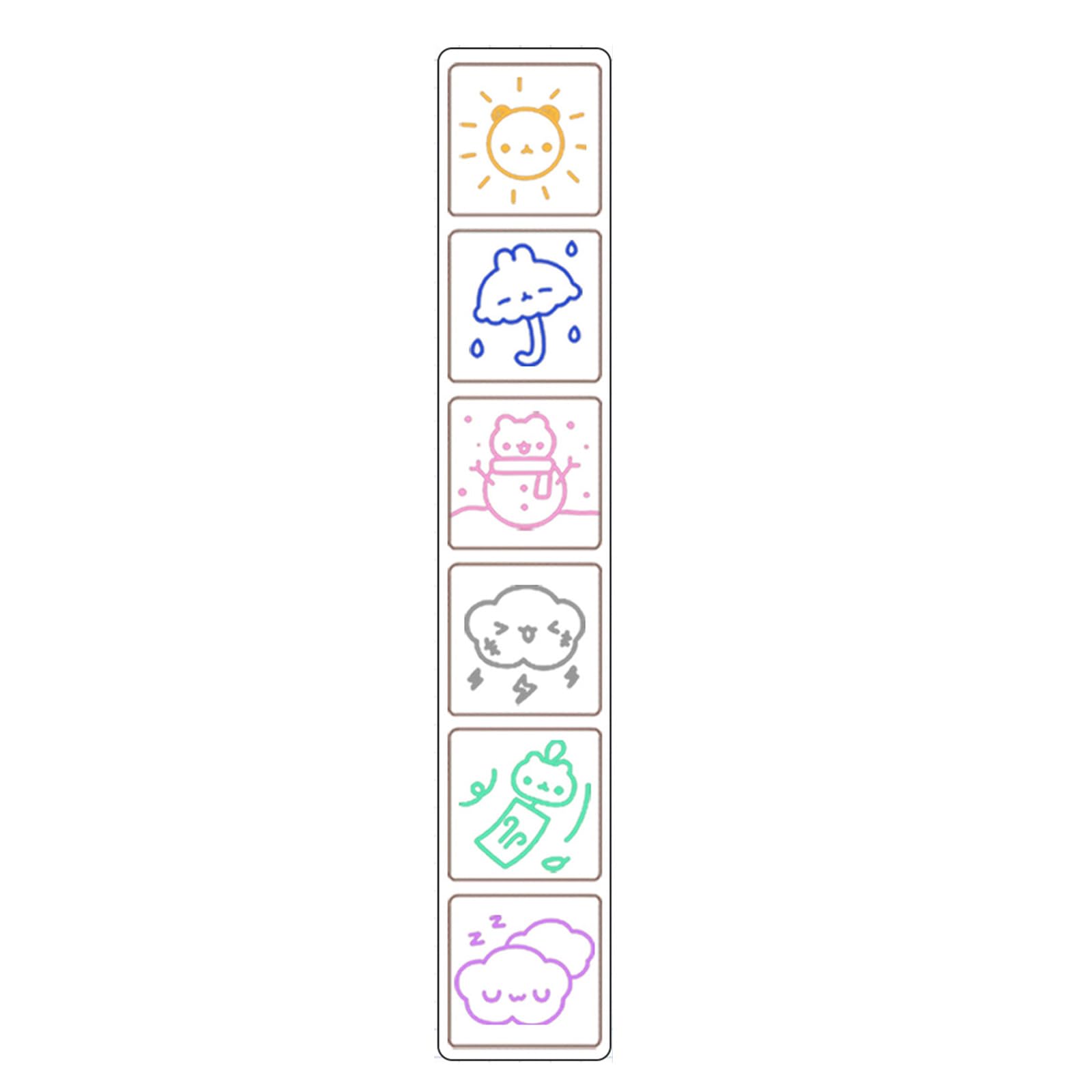 Creative Multiuse Six Pattern Stamps, Weather guide